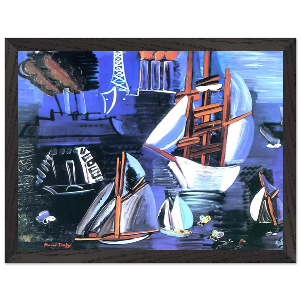 BOATS IN LE HAVRE 1926 by Raoul Dufy — Framed art print at Zephyeer