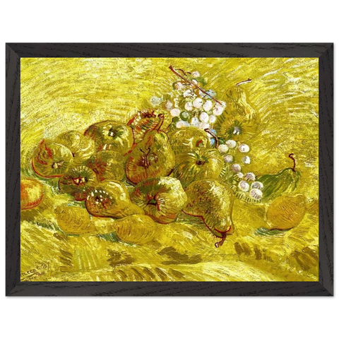 Still life with grapes,pears and lemons by Vincent van Gogh — Framed art print at Zephyeer