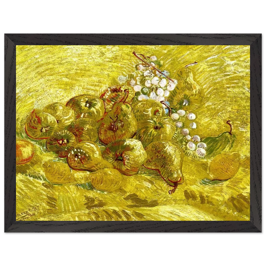 Still life with grapes,pears and lemons by Vincent van Gogh — Framed art print at Zephyeer