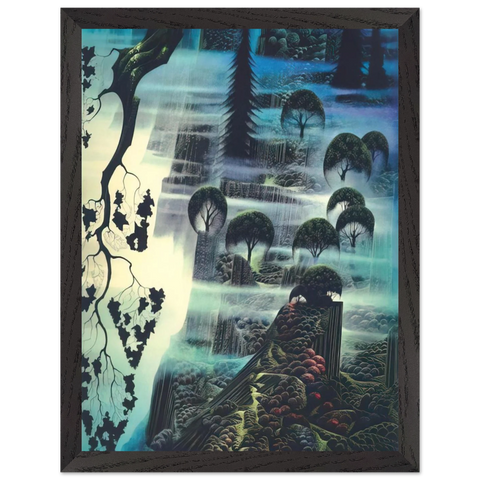Surf Wind and Fog by Eyvind Earle — Framed art print at Zephyeer
