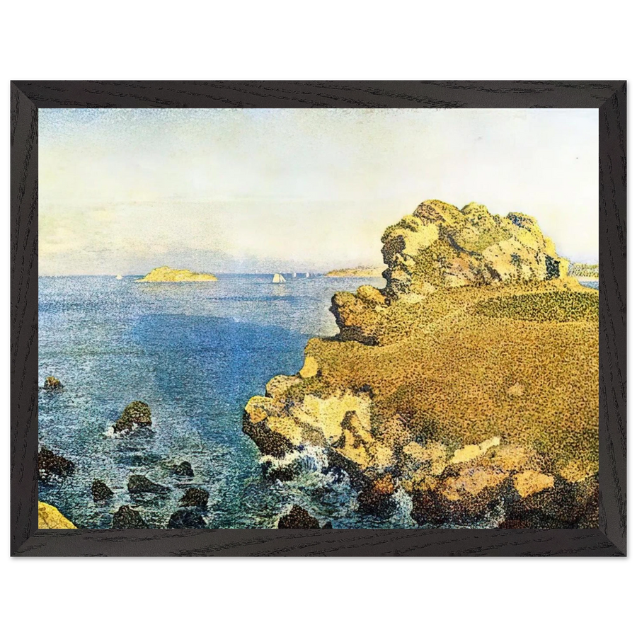 THE POINTE DE PER KIRIDEC AT ROSCOFF by Theo van Rysselberghe — Framed art print at Zephyeer