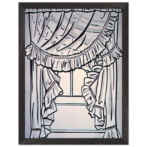 CURTAINS 1962 by Roy Lichtenstein — Framed art print at Zephyeer