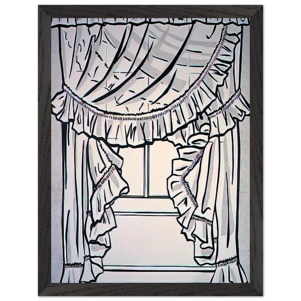 CURTAINS 1962 by Roy Lichtenstein — Framed art print at Zephyeer