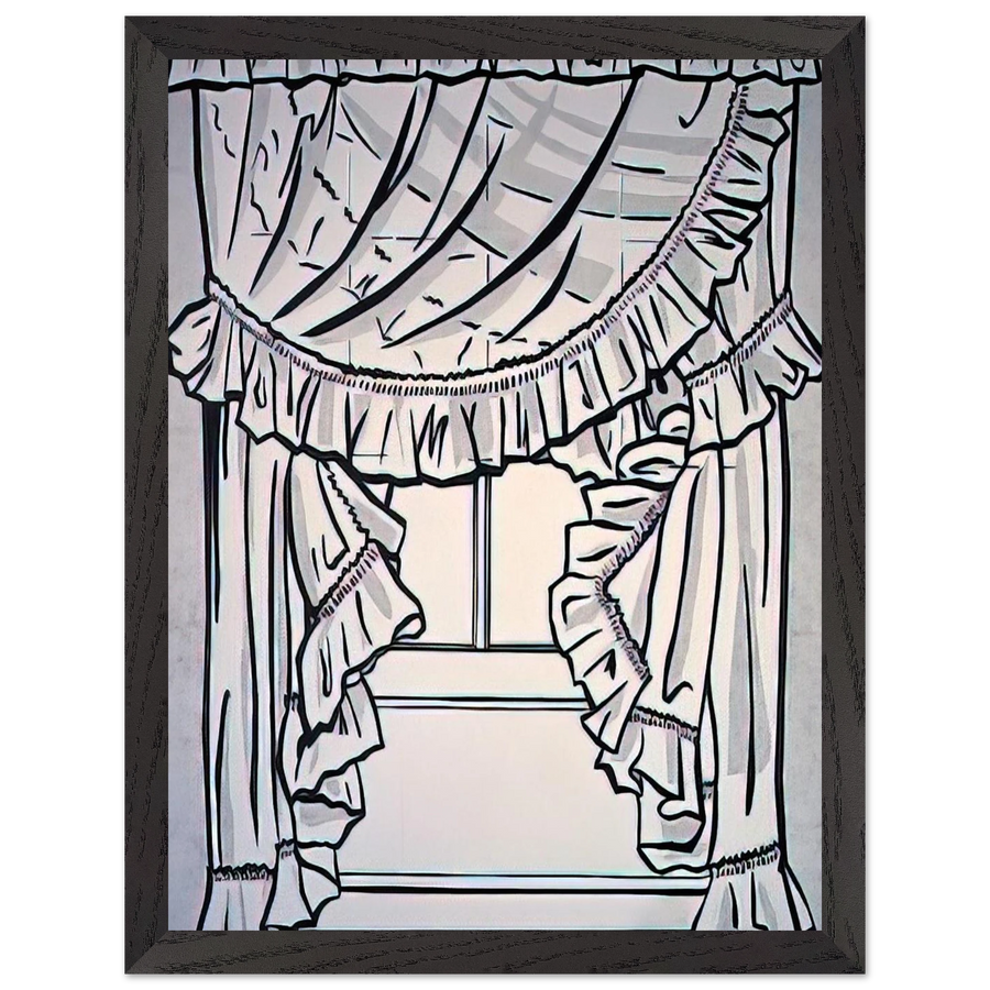 CURTAINS 1962 by Roy Lichtenstein — Framed art print at Zephyeer