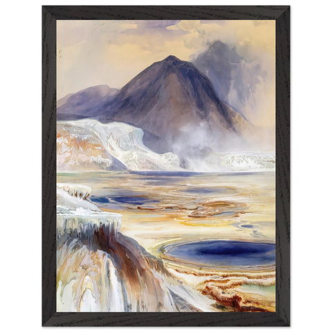 Mammoth Hot Springs Yellowstone by Thomas Moran — Framed art print at Zephyeer