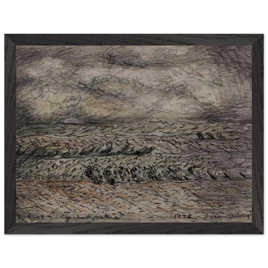 NEAR PRAGUE CZECHOSLOVAKIA 1976 by Ivan Albright — Framed art print at Zephyeer