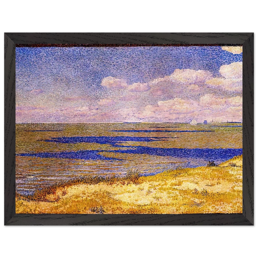 VIEW OF THE RIVER SCHELDT 1893 by Theo van Rysselberghe — Framed art print at Zephyeer