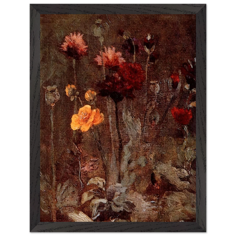 Still Life with Scabiosa and Ranunculus by Vincent van Gogh — Framed art print at Zephyeer