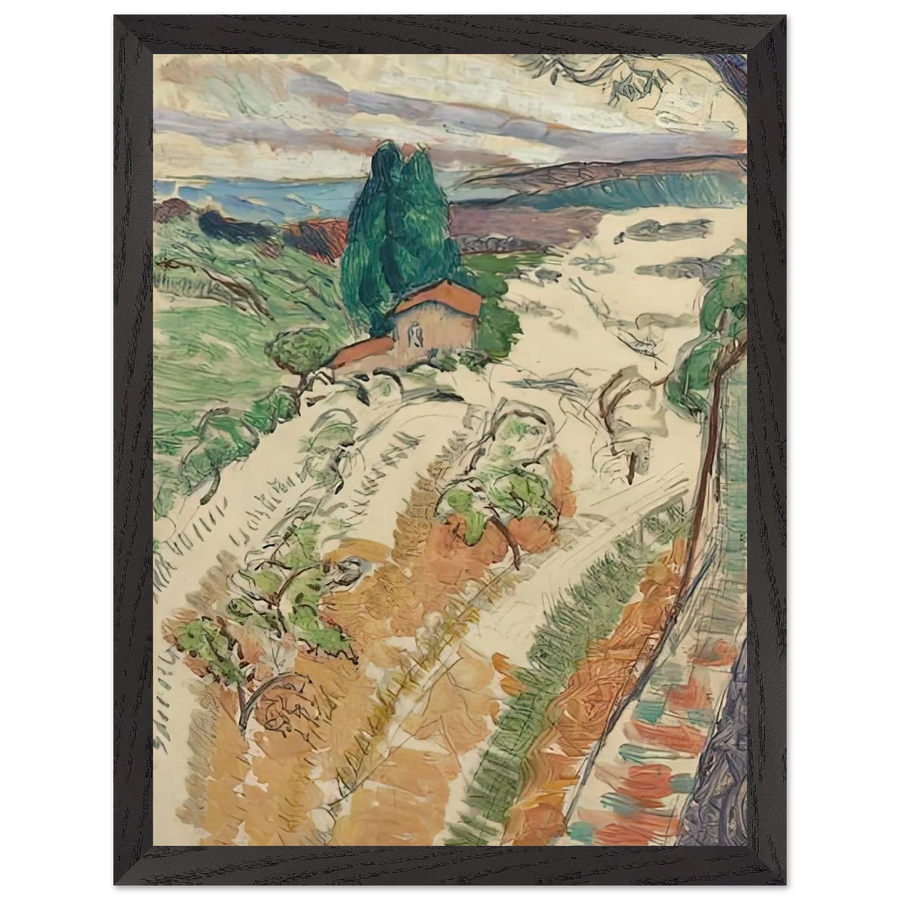 PAYSAGE ST TROPEZ 1904 by Henri Matisse — Framed art print at Zephyeer