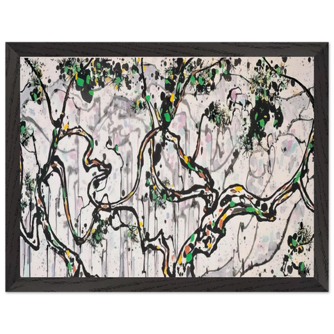 The Hua Mountains at Sunset - 1997 by Wu Guanzhong — Framed art print at Zephyeer