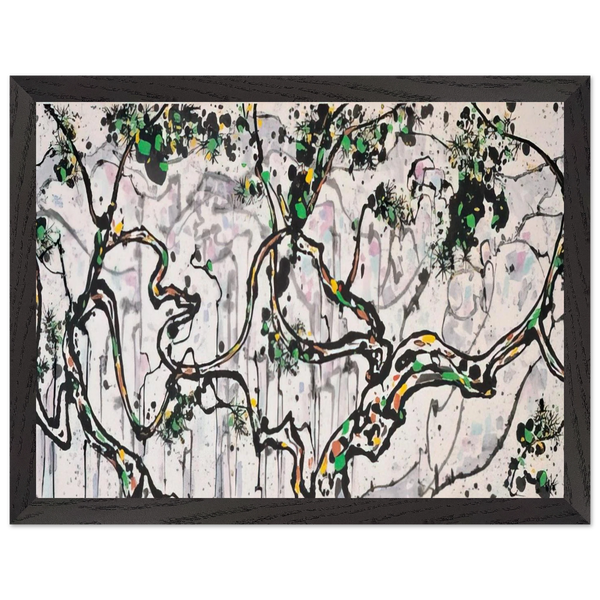 The Hua Mountains at Sunset - 1997 by Wu Guanzhong — Framed art print at Zephyeer