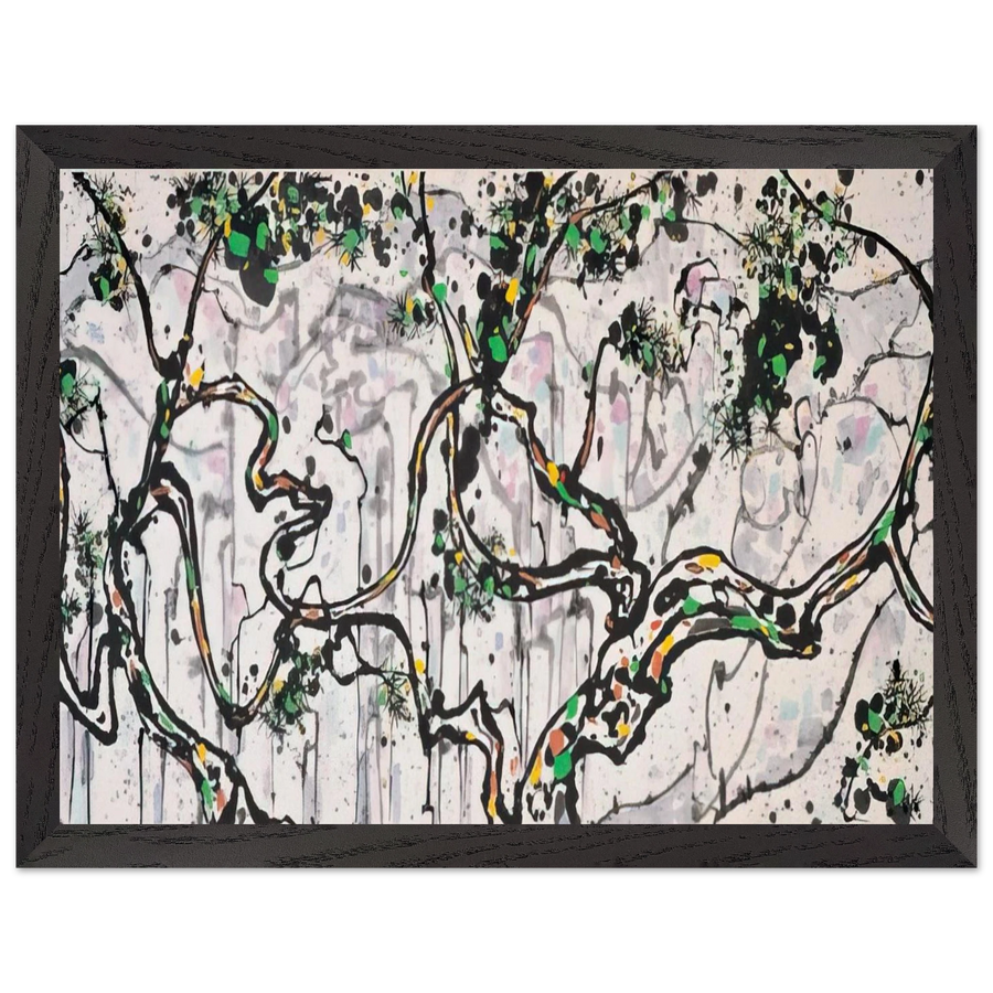 The Hua Mountains at Sunset - 1997 by Wu Guanzhong — Framed art print at Zephyeer