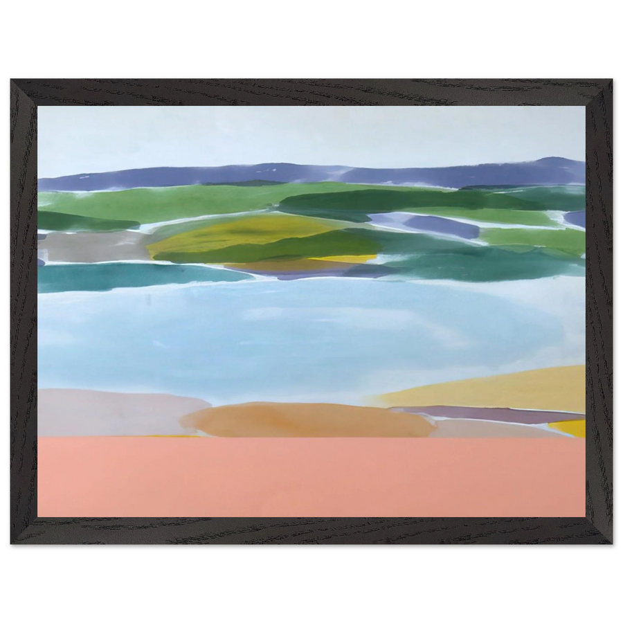 Survival's Shore - 1980 by Ronnie Landfield — Framed art print at Zephyeer