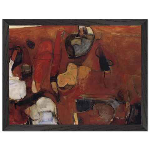 Untitled Red Painting - 1960 by Brett Whiteley — Framed art print at Zephyeer