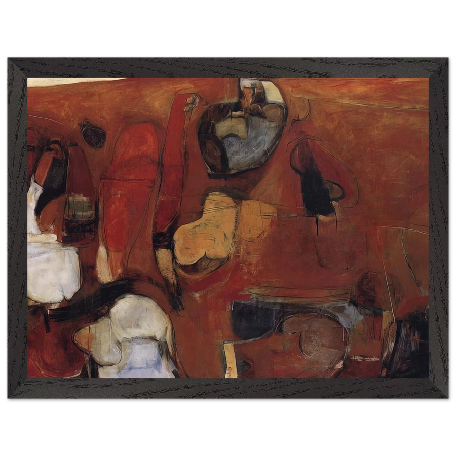 Untitled Red Painting - 1960 by Brett Whiteley — Framed art print at Zephyeer