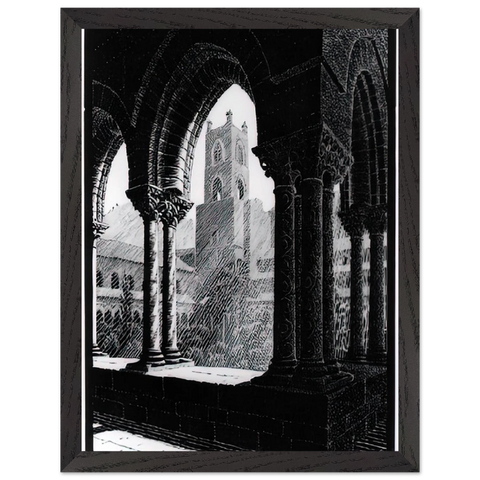 CLOISTER OF MONREALE SICILY by MC Escher — Framed art print at Zephyeer