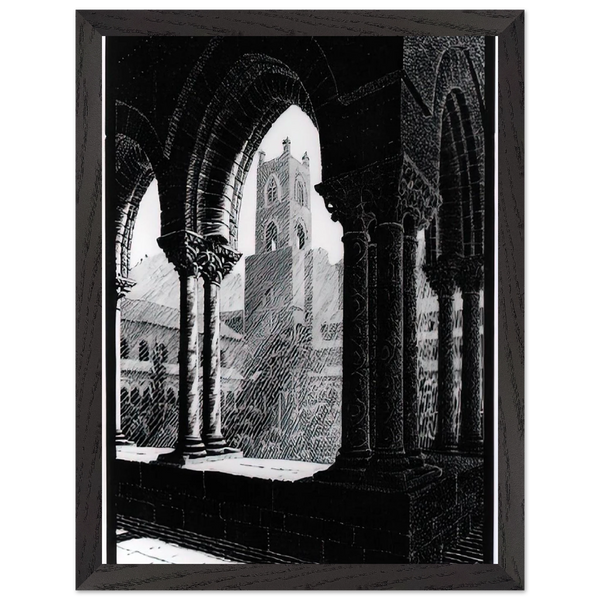 CLOISTER OF MONREALE SICILY by MC Escher — Framed art print at Zephyeer