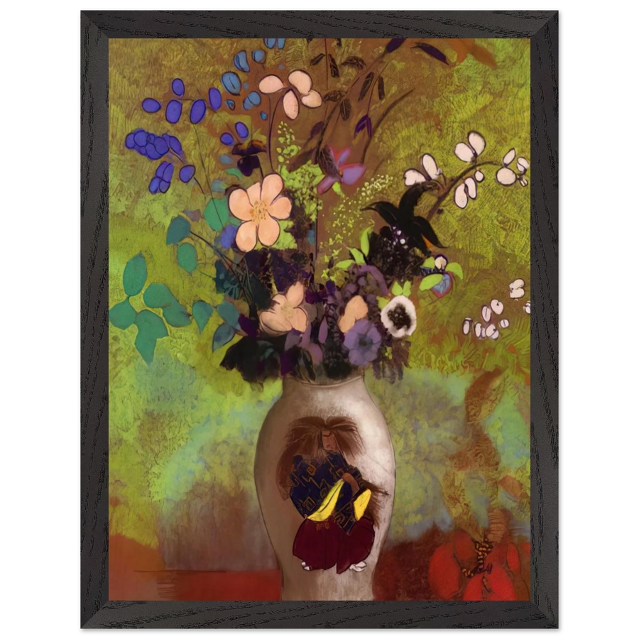 VASE WITH JAPANESE WARRIOR 1905 by Odilon Redon — Framed art print at Zephyeer