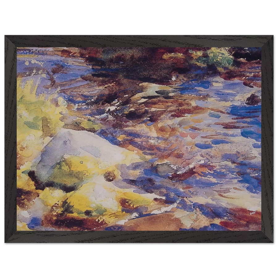 Reflections Rocks and Water by John Singer Sargent — Framed art print at Zephyeer