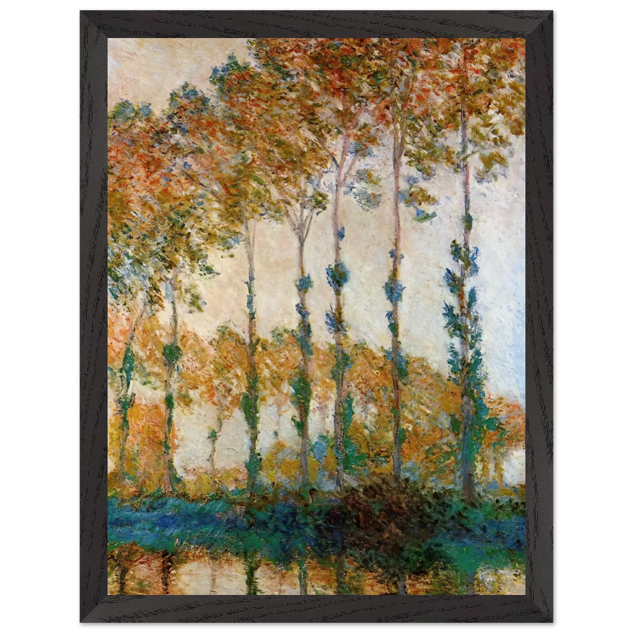 Poplars on the Banks of the Epte, Autumn by Claude Monet — Framed art print at Zephyeer