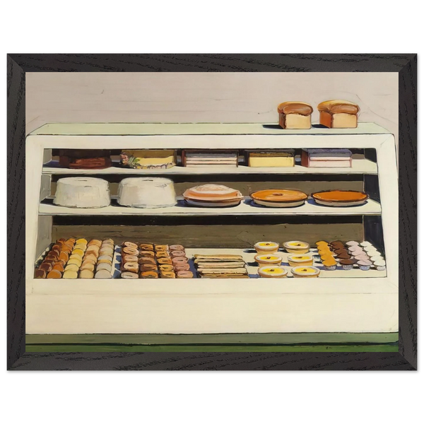 Bakery Counter - 1962 by Wayne Thiebaud — Framed art print at Zephyeer
