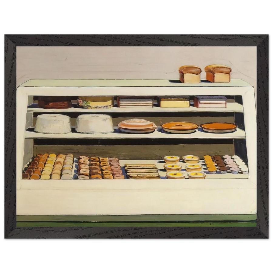 Bakery Counter - 1962 by Wayne Thiebaud — Framed art print at Zephyeer