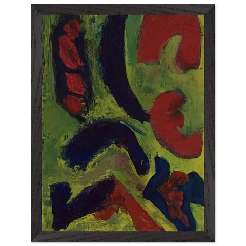 Abstract Composition in Green and Red by Barnett Newman — Framed art print at Zephyeer