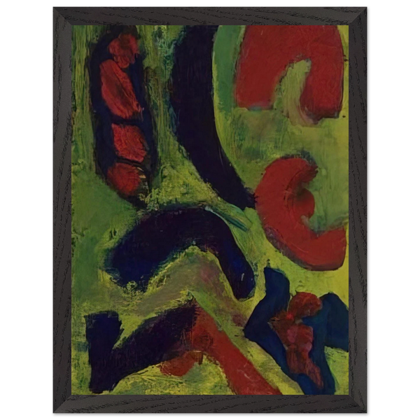 Abstract Composition in Green and Red by Barnett Newman — Framed art print at Zephyeer