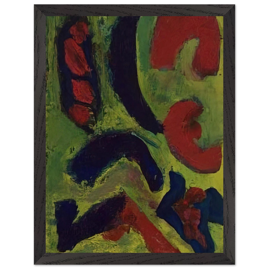 Abstract Composition in Green and Red by Barnett Newman — Framed art print at Zephyeer
