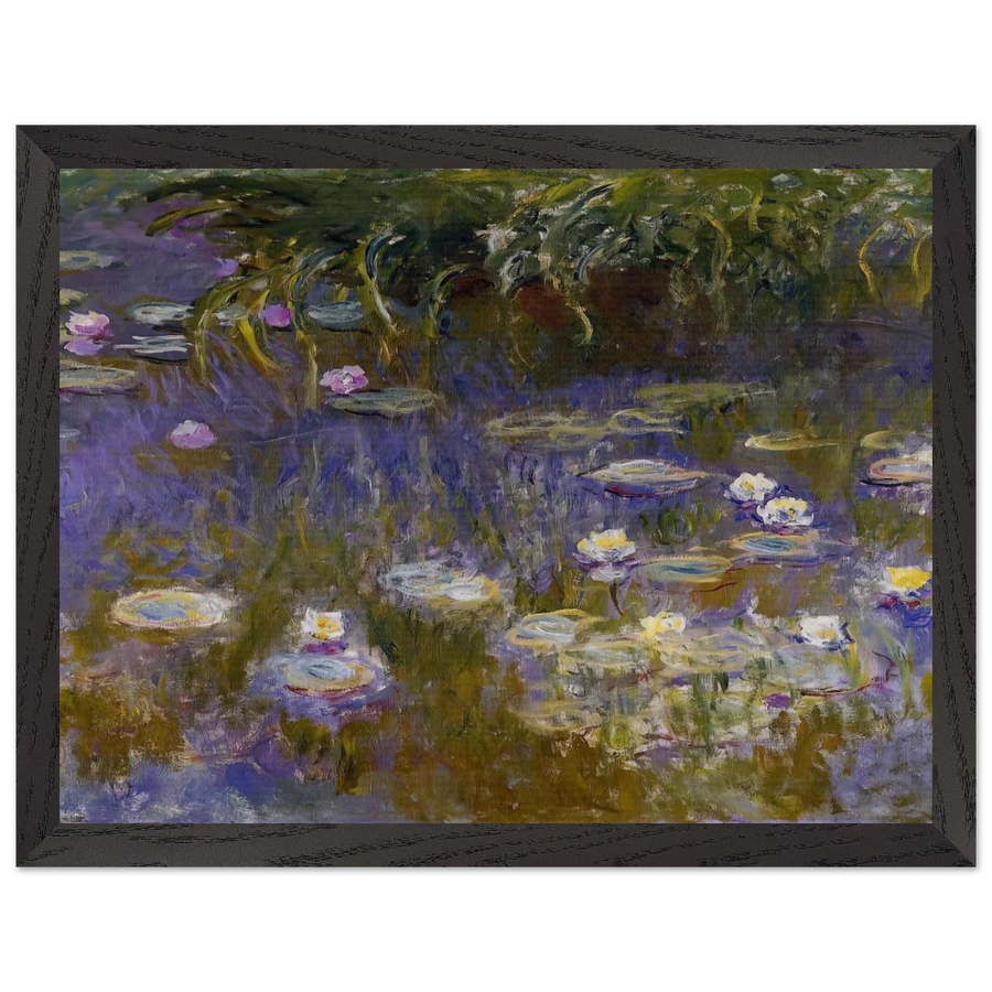 Water Lilies, Yellow and Lilac by Claude Monet — Framed art print at Zephyeer