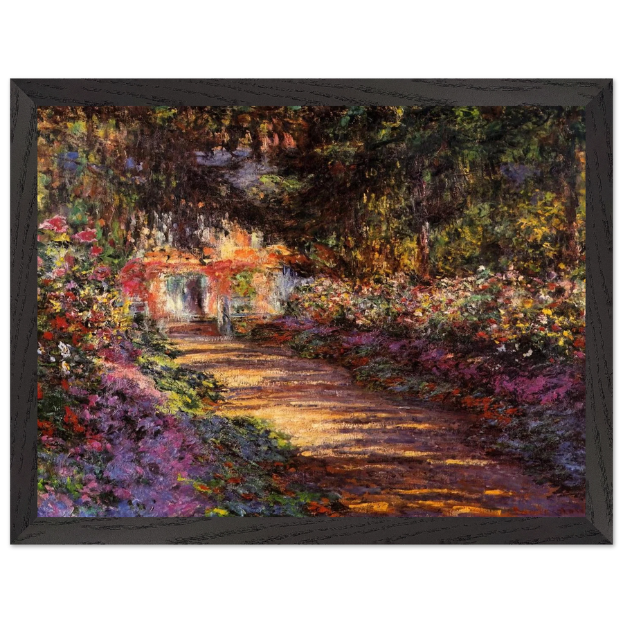 Pathway in Monet's Garden at Giverny by Claude Monet — Framed art print at Zephyeer