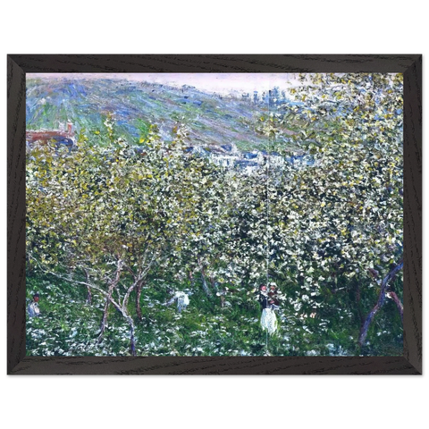 Vetheuil, Flowering Plum Trees by Claude Monet — Framed art print at Zephyeer