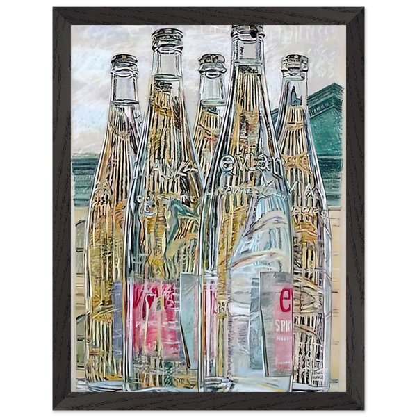 EVIAN BOTTLES 1976 by Janet Fish — Framed art print at Zephyeer