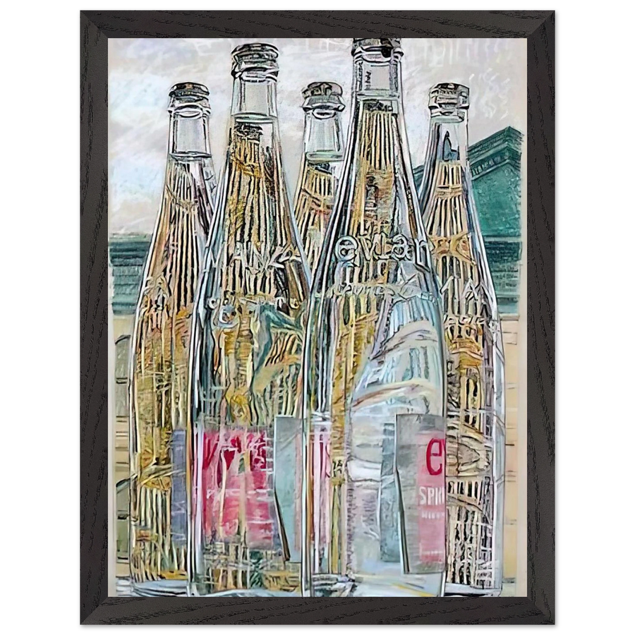 EVIAN BOTTLES 1976 by Janet Fish — Framed art print at Zephyeer