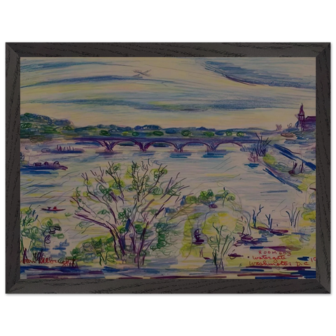 VIEW FROM ROOM 603 WATERGATE WASHINGTON D C 1974 by Ivan Albright — Framed art print at Zephyeer