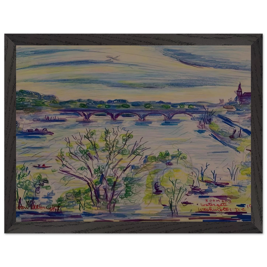 VIEW FROM ROOM 603 WATERGATE WASHINGTON D C 1974 by Ivan Albright — Framed art print at Zephyeer
