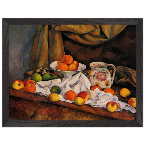 Fruit Bowl, Pitcher and Fruit by Paul Cézanne — Framed art print at Zephyeer
