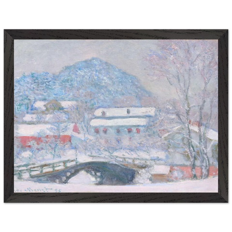 Norway, Sandviken Village in the Snow by Claude Monet — Framed art print at Zephyeer