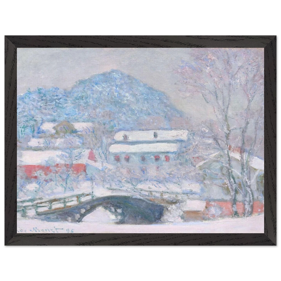Norway, Sandviken Village in the Snow by Claude Monet — Framed art print at Zephyeer