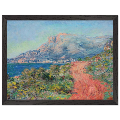 The Red Road near Menton by Claude Monet — Framed art print at Zephyeer
