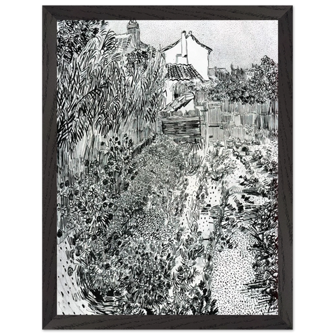 The Garden with Flowers by Vincent van Gogh — Framed art print at Zephyeer