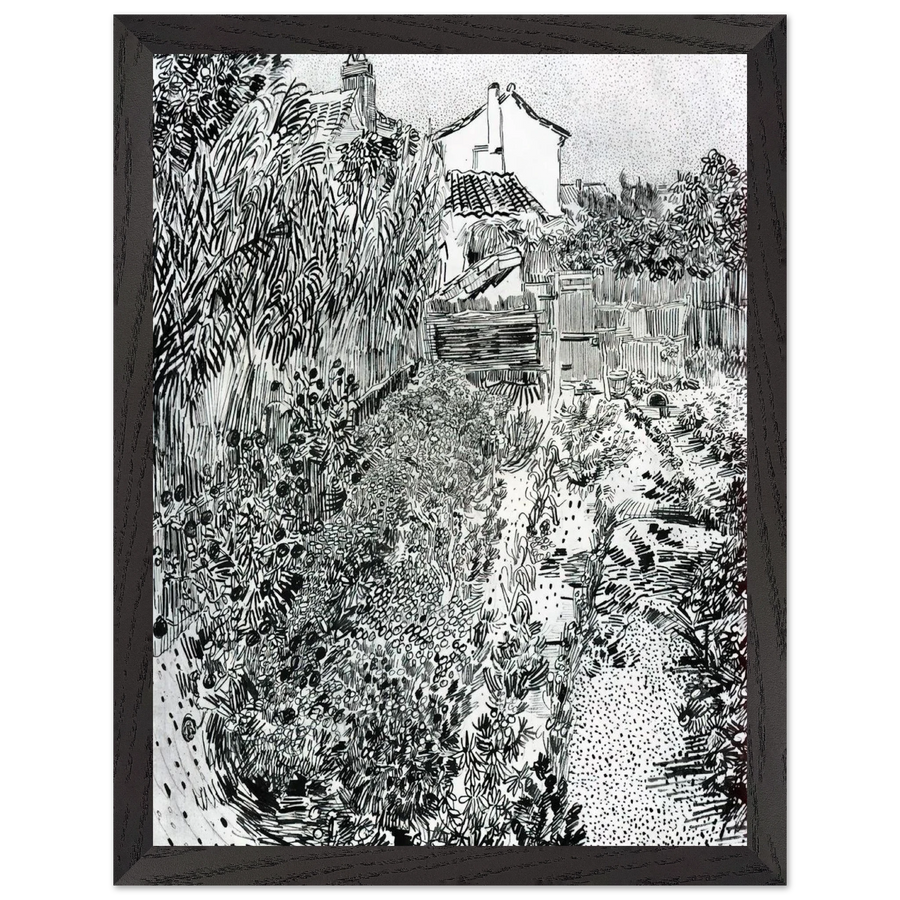 The Garden with Flowers by Vincent van Gogh — Framed art print at Zephyeer