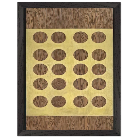 Twenty Golden Orbs by Robert Indiana — Framed art print at Zephyeer