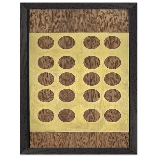Twenty Golden Orbs by Robert Indiana — Framed art print at Zephyeer
