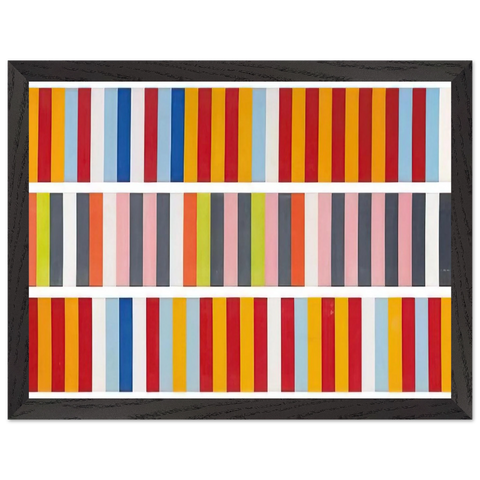 Barricades - 1968 by Gene Davis — Framed art print at Zephyeer