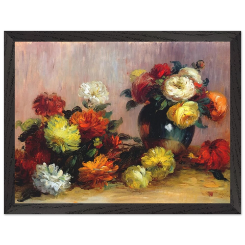 Bouquets of Flowers by Pierre-Auguste Renoir — Framed art print at Zephyeer