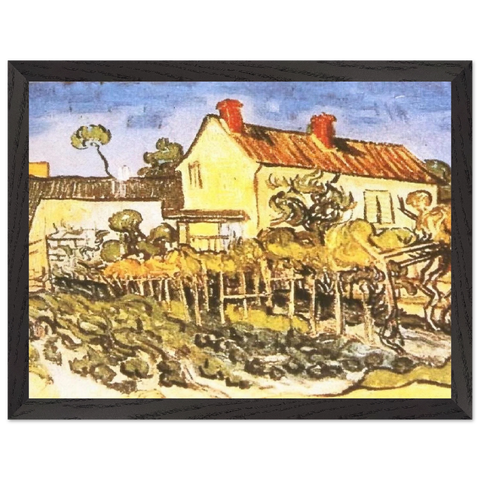 The House of Pere Eloi by Vincent van Gogh — Framed art print at Zephyeer