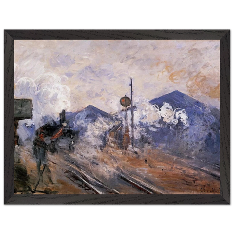 Saint-Lazare Station, Track Coming out by Claude Monet — Framed art print at Zephyeer