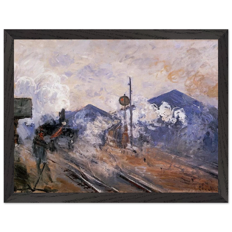 Saint-Lazare Station, Track Coming out by Claude Monet — Framed art print at Zephyeer