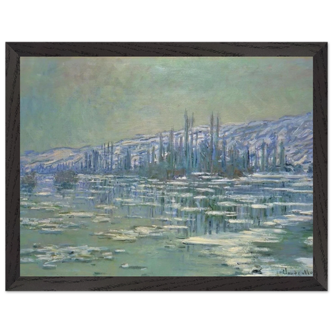 Ice Floes on Siene by Claude Monet — Framed art print at Zephyeer
